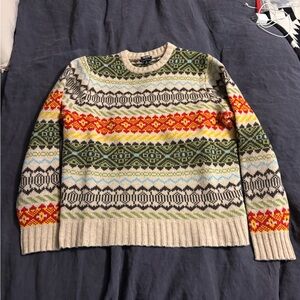 Todd Snyder Multicolor Patterned Thick Wool Men's Sweater